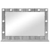 vidaXL Vanity Mirror with Mirror Grey Sonoma 31.50 x 21.65 x 7.09 in