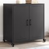vidaXL Sideboard Black Cold-rolled steel Medium Sideboard Rectangular