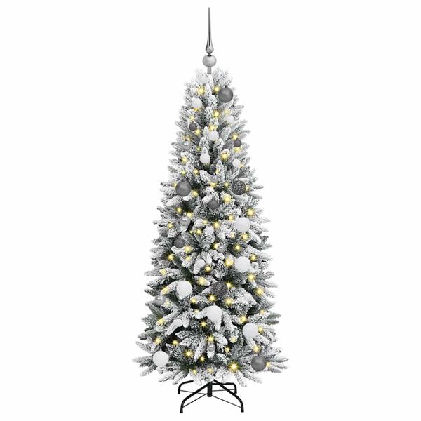 vidaXL Artificial Christmas Tree with 150 LEDs White 59.06 in