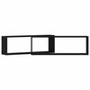 vidaXL Wall Shelf 2 pcs Black oak 80 x 15 x 26 cm Engineered wood
