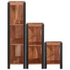 vidaXL Bookshelf 3 pcs Brown 50 x 30 x 110 cm Solid Acacia wood
