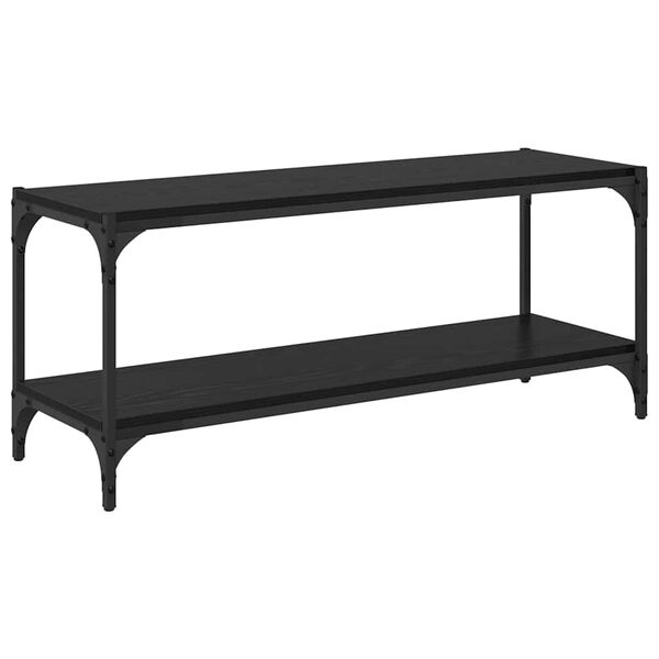 vidaXL TV Cabinet Black Oak 39.37 x 12.99 x 16.14 in