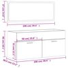 vidaXL Bathroom Cabinet With Mirror White Engineered wood Medium
