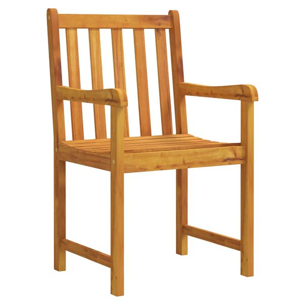 vidaXL Garden Chair Set of 2 Natural Wood Solid Acacia wood Durable