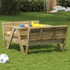 vidaXL Picnic Table Natural Pine Treated Pine Wood Kid-sized