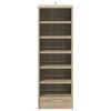 vidaXL Shoe Cabinet Sonoma oak Engineered wood 12.4 in x 13.8 in x 35.4 in
