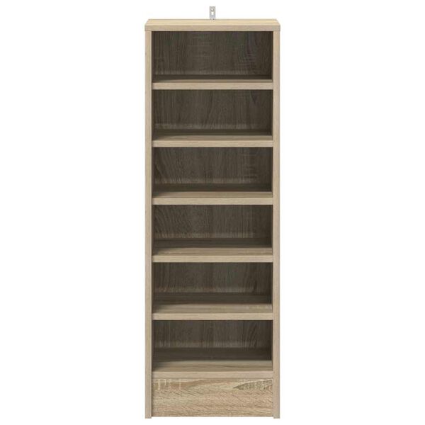 vidaXL Shoe Cabinet Sonoma oak Engineered wood 12.4 in x 13.8 in x 35.4 in