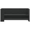 vidaXL Wall Shelf Black Engineered wood Medium Wall Shelf Rectangular
