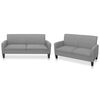 vidaXL Sofa Light Gray Fabric, Foam, Pinewood Standard Removable Covers
