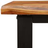 vidaXL Console Table Natural Wood Solid acacia wood and powder-coated steel