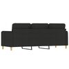vidaXL 3-seater Sofa Black Fabric (100% polyester), metal, textilene