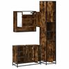 vidaXL Bathroom Furniture Set Smoked oak Engineered wood, metal Large