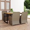 vidaXL 5 Piece Patio Dining Set Brown