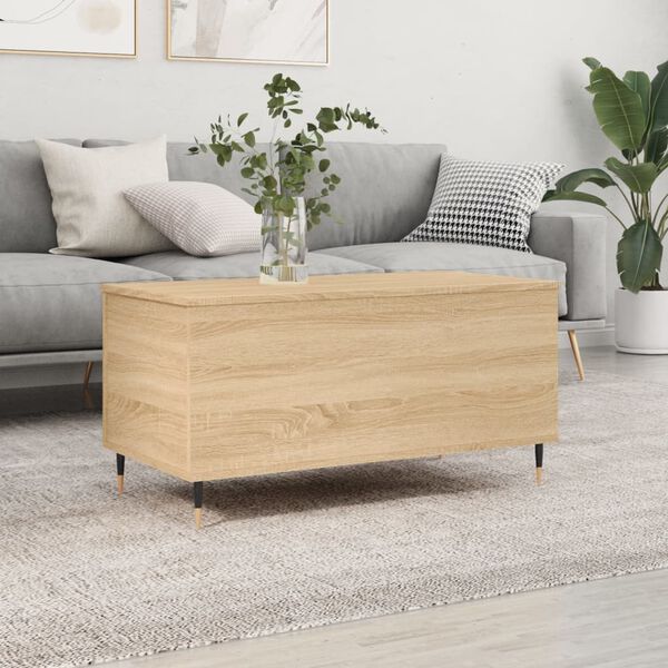 vidaXL Coffee Table Sonoma oak Engineered wood Medium Height-Adjustable