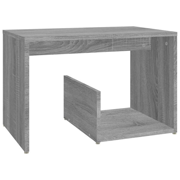 vidaXL Side Table Grey Sonoma Engineered Wood Side Table Rectangular