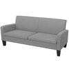 vidaXL Sofa Light Gray Fabric, Foam, Pinewood Standard Removable Covers