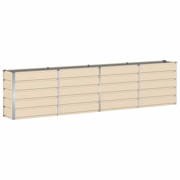 vidaXL Planter Ivory 160 x 40 x 75 cm Steel