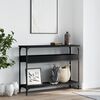 vidaXL Console Table Black Engineered wood 39.4 in x 11.4 in x 29.5 in