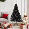 vidaXL Artificial Pre-lit Christmas Tree with 150 LEDs Black 59.1" PVC