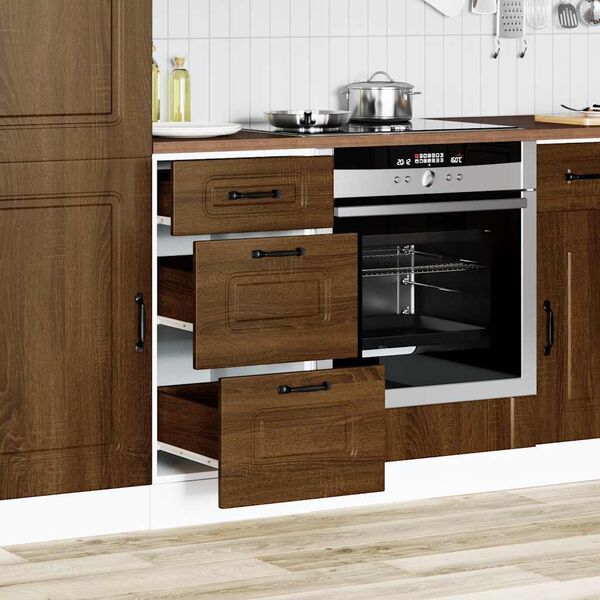 vidaXL Kitchen Base Cabinet Brown oak Engineered wood Compact