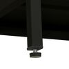 vidaXL TV Cabinet Black Black powder-coated steel, tempered glass