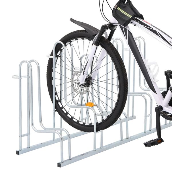 vidaXL Bicycle Stand for 5 Bikes Floor Freestanding Galvanized Steel