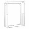 vidaxL Firewood Rack with Rain Cover 59.1"x23.6"x78.7" Galvanized Steel