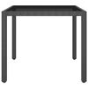 vidaXL Garden Table Set of 3 Black