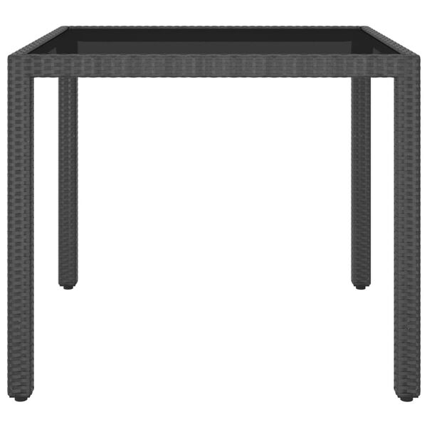 vidaXL Garden Table Set of 3 Black