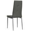 vidaXL Dining Chair Set of 2 Grey Faux leather, Wood, Steel Standard