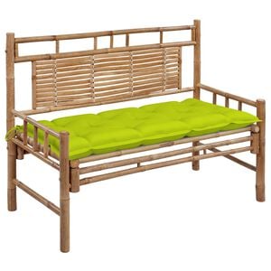 vidaXL Patio Bench Bright Green Bamboo Medium Durable Patio Bench