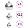 vidaXL Christmas Bauble Set Set of 111 Silver Polystyrene Various sizes
