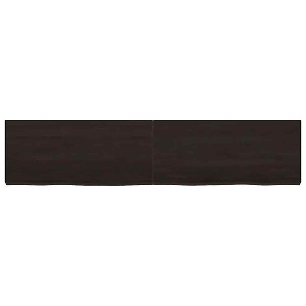 vidaXL Bathroom Countertop Dark Brown 70.9 x 15.7 x (0.8-2.4) " Treated Solid Wood
