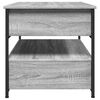 vidaXL Coffee Table Gray Sonoma 27.6"x19.7"x19.7" Engineered Wood and Metal
