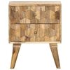 vidaXL Bedside Cabinet Natural Mango Wood Solid Mango Wood