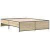 vidaXL Bed Frame Sonoma Oak Engineered Wood 55.1 x 78.7 in Durable