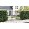 vidaXL Garden Gate with Lock Gray 175 x 300 cm Steel