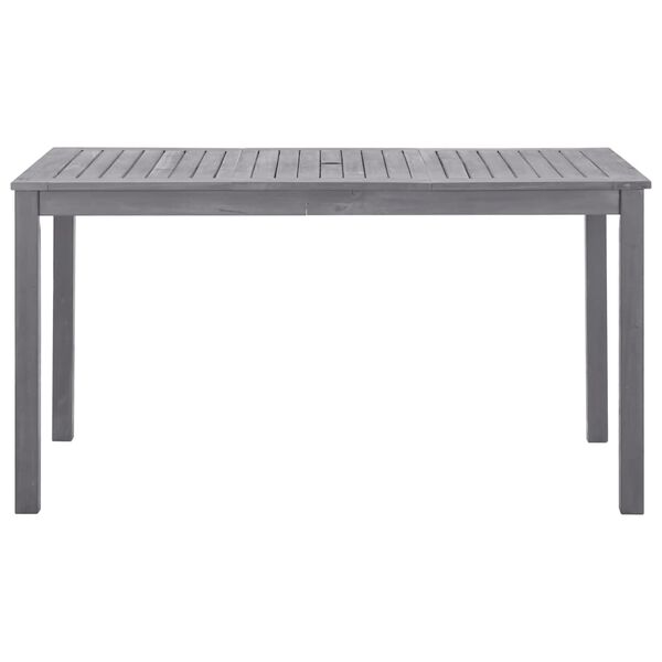 vidaXL Garden Table Grey wash Solid Acacia Wood Medium Durable