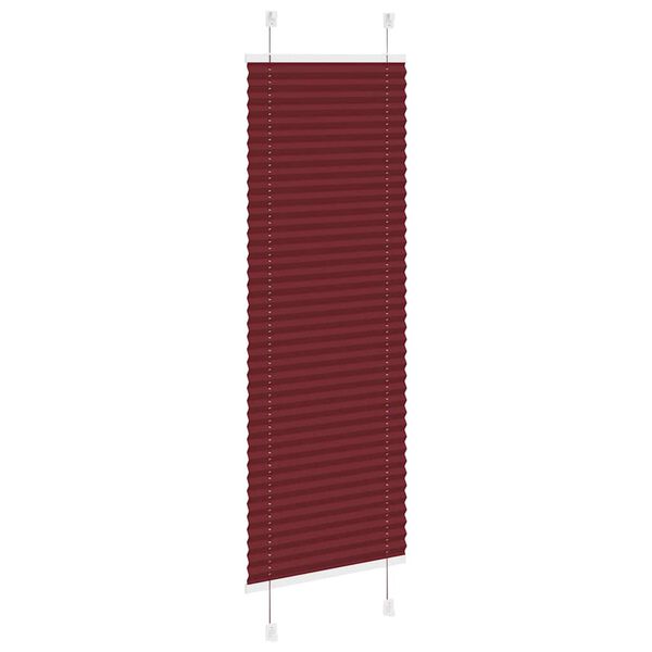 vidaXL Pleated Blind Bordeaux red 100% polyester 15.7 x 39.4 in