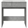 vidaXL Dressing Table Concrete Grey Engineered wood, Glass