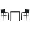 vidaXL Garden Dining Set 5 pcs Black Powder-Coated Steel