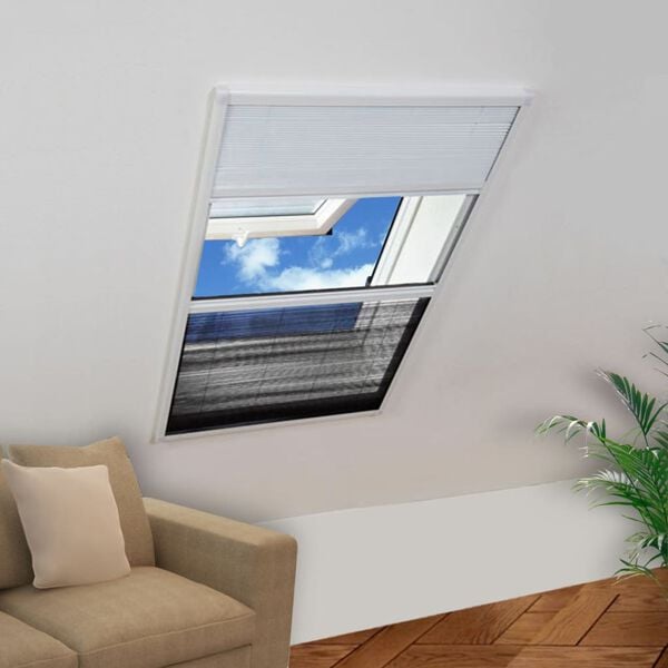 vidaXL Window Screen White & Black