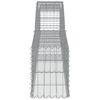 vidaXL Gabion Basket Set of 3 Silver Galvanized Iron