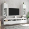 vidaXL TV Cabinet White Engineered wood, glass 12.0 x 11.8 x 35.4 in