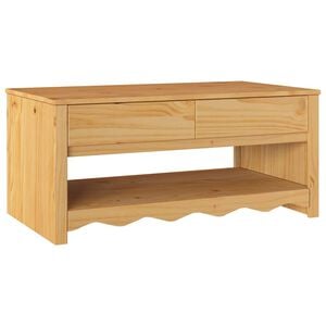 vidaXL Coffee Table Drammen Oak 99 x 55 x 45 cm Solid pine wood