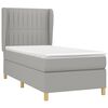 vidaXL Box Spring Bed with Mattress Light Gray 39.4"x79.9" Twin XL Fabric
