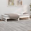 vidaXL Day Bed White Solid pine wood 2x Expandable Day Bed