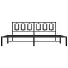 vidaXL Bed Frame Black Steel 76.0 x 80.0 in Bed Frame Rectangular