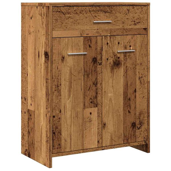 vidaXL Bathroom Cabinet Old Wood 23.6x13.0x31.5" Engineered Wood