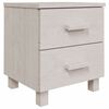 vidaXL Bedside Cabinet Set of 2 White Solid pine wood, MDF Small